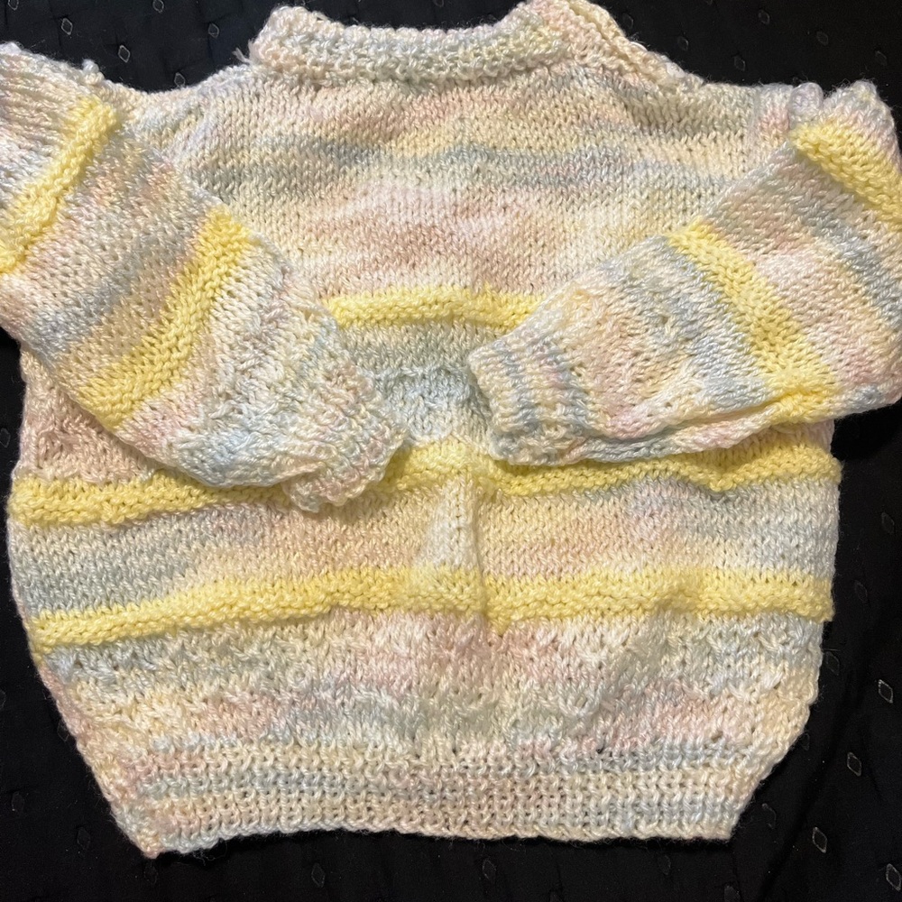 Pastel Striped Kids' Crew Neck Sweater,,H33